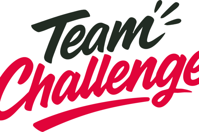 Logo der "Team Challenge" mit den Schriftz&uuml;gen in Gr&uuml;nt&ouml;nen und Pink auf hellem Hintergrund.