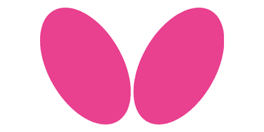 Logo mit zwei symmetrischen, pinken Fl&uuml;geln auf wei&szlig;em Hintergrund.