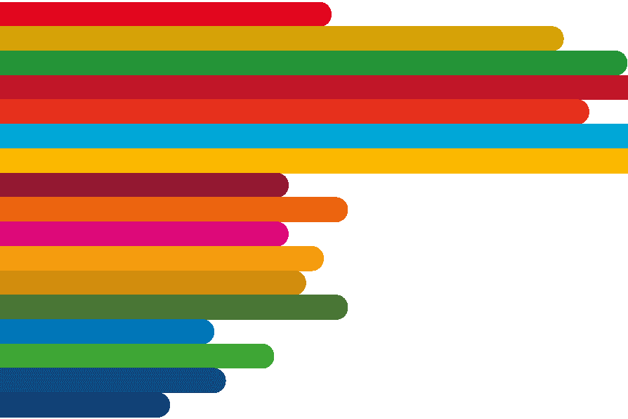 Logo der Stakeholder Initiative 2024 mit einem Fu&szlig;ball und bunten Linien in rot, gelb, gr&uuml;n und blau.